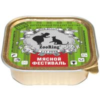 Кошки ZooRing желе мясной фестиваль ж/б 100гр/16шт/313338 ЧЗ