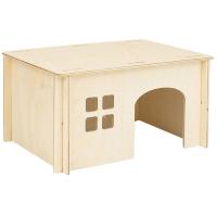 Игрушка д/грыз Домик ЕСО с окошком 22*16*h12см фанера/85682/Дарэлл