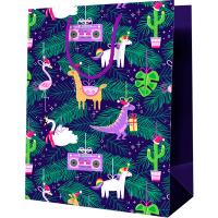 Пакет подарочный 18*23*10см "Новогодние игрушки" ламинированный MESHU /MS_52149/Рельеф