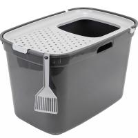 Туалет бокс д/кошек ZooM 59*39*38см с верхним входом серый/2932/Дарэлл