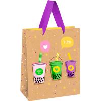 Пакет подарочный 18*23*10см "Cocktail" выб. лак крафт MESHU/MS_51771/Рельеф