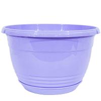 Цветочный горшок Глория 3,3л лавандовый с прикрепленным поддоном