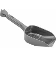 Совок для кошачьего туалета Zoo-M суперлюкс мелкие ячейки 9*25*4см серый/2802/Дарэлл