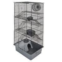 Клетка д/грыз ЭКО 6-х эт РИККИ 42*30*95см разборная серая/43122/Дарэлл