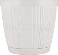 Кашпо Барселона D155 1,8л белый с прик. под. IG6230 /16шт/ПР