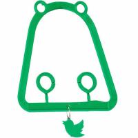 Игрушка д/птиц Качель с с подвесом 9,5*9,5см изумрудная/5028изумр/Дарэлл