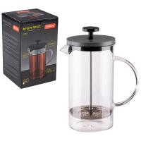 Чайник/кофейник (френч-пресс)  Grigio 0,6мл стеклянный с стальн. крышкой 108386 /12шт/Mallony