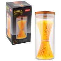 Банка д/сыпуч. прод. 1,3л Bambu стеклянная 004448 /30шт/Mallony