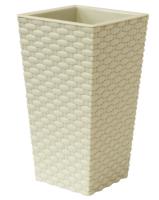 Кашпо Ротанг 198*198*360мм белый М 3086