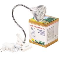 Фитосветильник Фотосинтез-7 гибкая ножка+прищепка (4красных,3синих) Е27