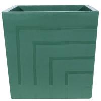 Кашпо Квадро 23,4л нефрит с вставкой 30*30см 