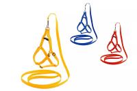 Поводок для кошек Комплект капрон 4цвета (поводок и шлейка)/75105