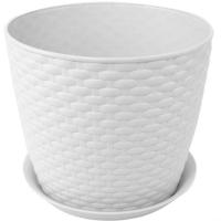 Кашпо РОТАНГ 2л белыйМ 3081