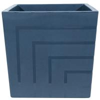 Кашпо Квадро 23,4л антрацит с вставкой 30*30см
