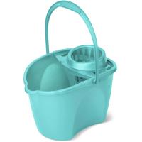 Ведро 12л со сливом и отжимом Престо овал. бирюзовый С646 /8шт/ Мартика