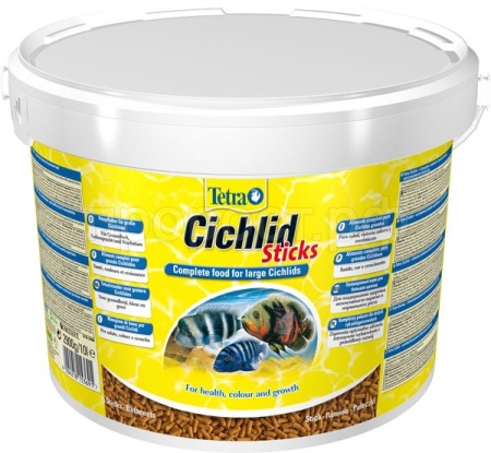 Корм для рыб Tetra Cichlid Stiks ведро 10 л палочки для цихлид и крупных рыб