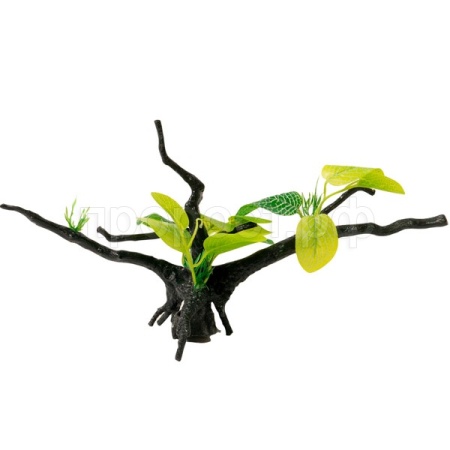 Грот Decor 211 Коряга с растением 34*10*18см 